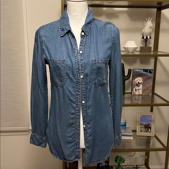 Vici Tops - Denim Button Down